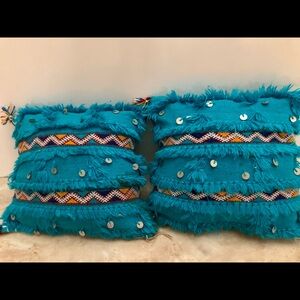 2 hand made Moroccan design pillows